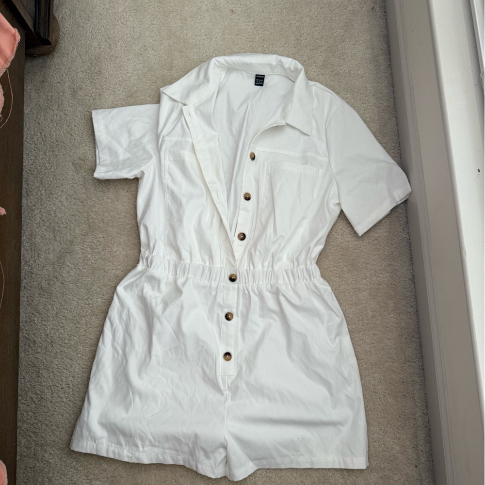 White Button-Down Dress